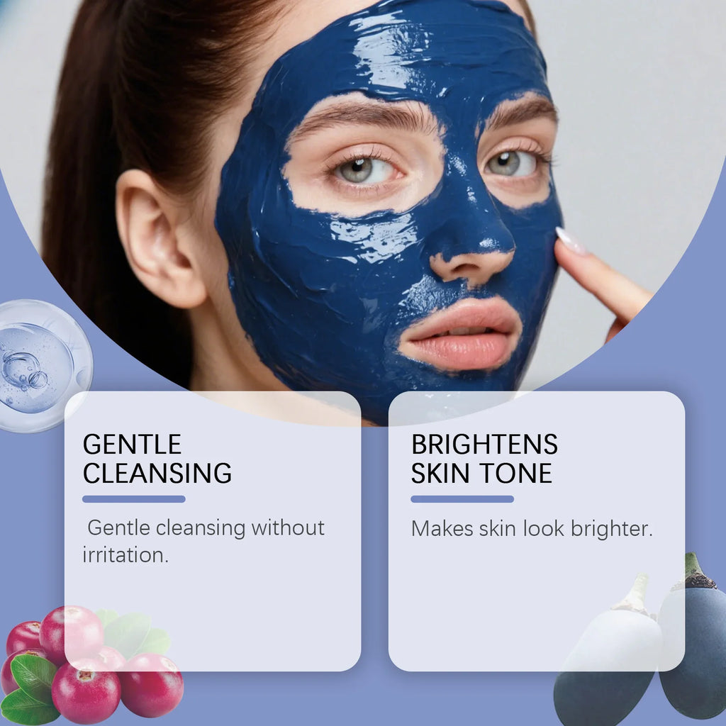 Moroccan Blue Nila Mask Powder Gentle Cleansing Brighten Even Skin Tone Deep Hydration Smoothing Radiant Facial Skin Care