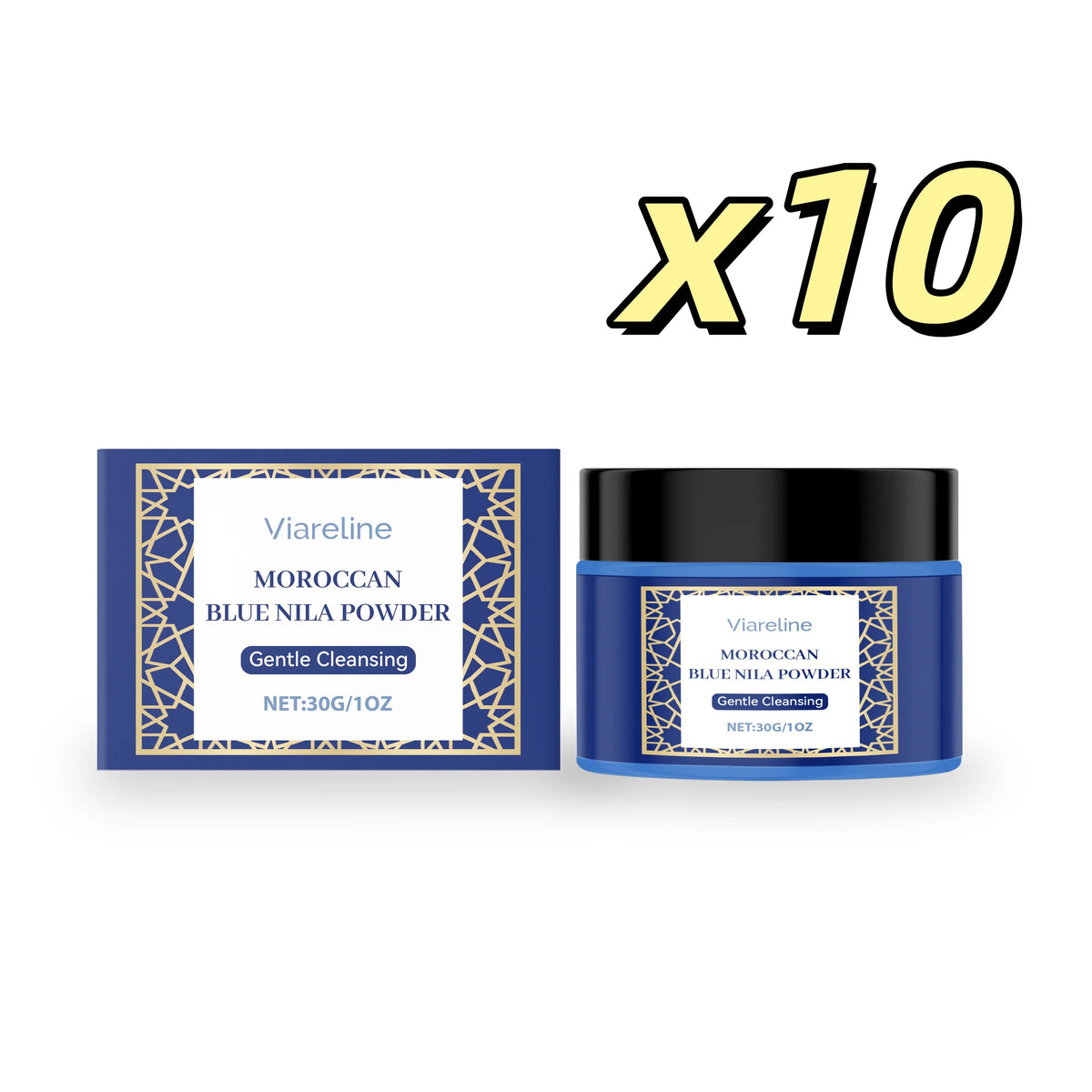 Moroccan Blue Nila Mask Powder Gentle Cleansing Brighten Even Skin Tone Deep Hydration Smoothing Radiant Facial Skin Care