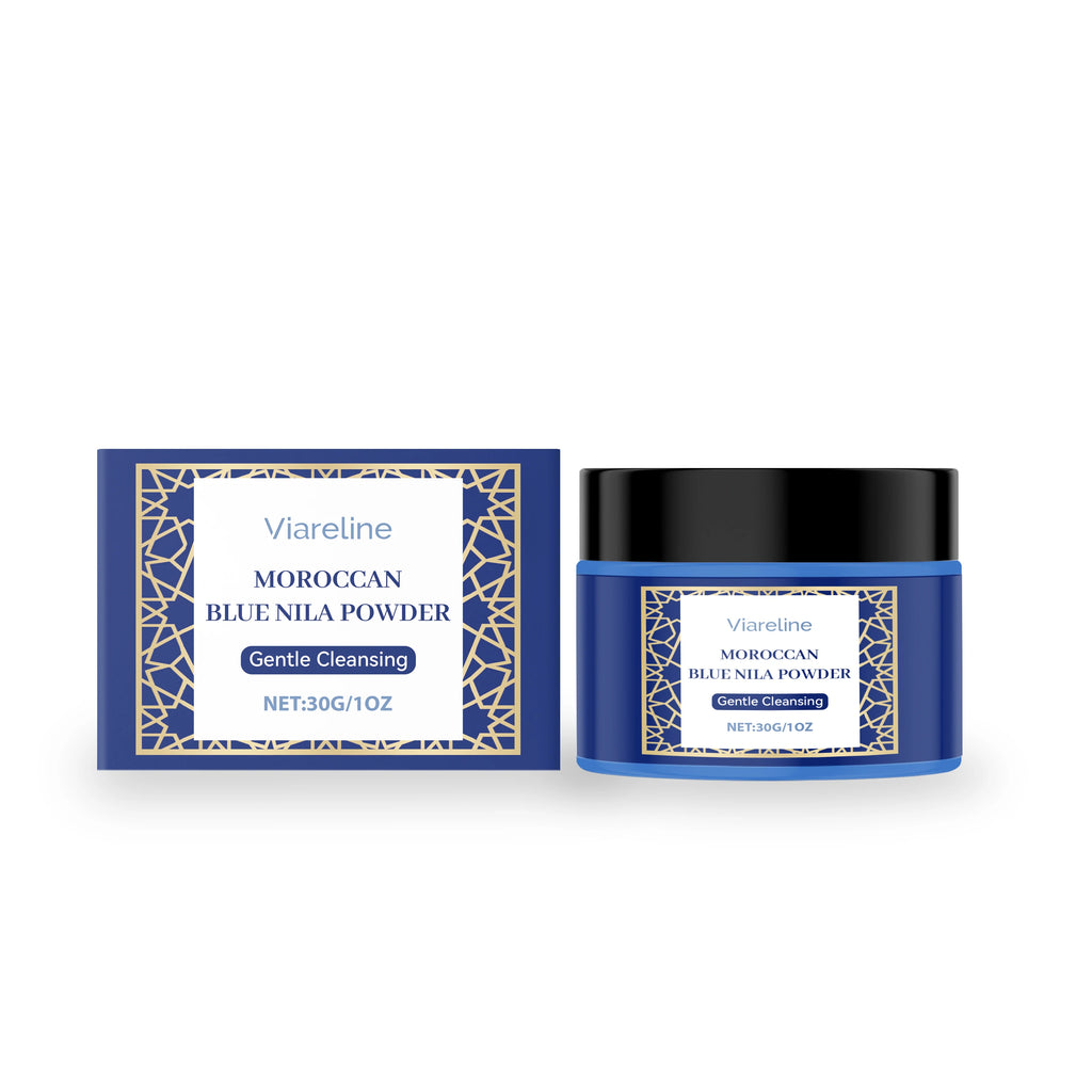 Moroccan Blue Nila Mask Powder Gentle Cleansing Brighten Even Skin Tone Deep Hydration Smoothing Radiant Facial Skin Care