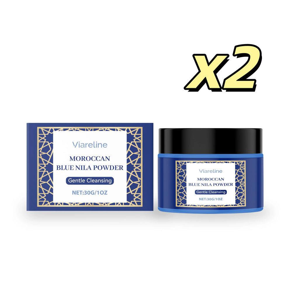 Moroccan Blue Nila Mask Powder Gentle Cleansing Brighten Even Skin Tone Deep Hydration Smoothing Radiant Facial Skin Care