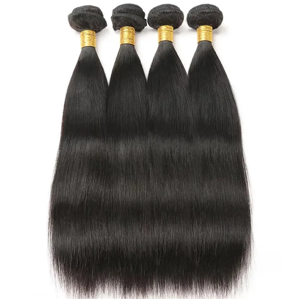 Bone Straight 20 30 40 Inches Long Women Hair Bundles Brazilian Hair Extensions 1/3/4 PCS Thick Natural Remy Hair Wigs For Women