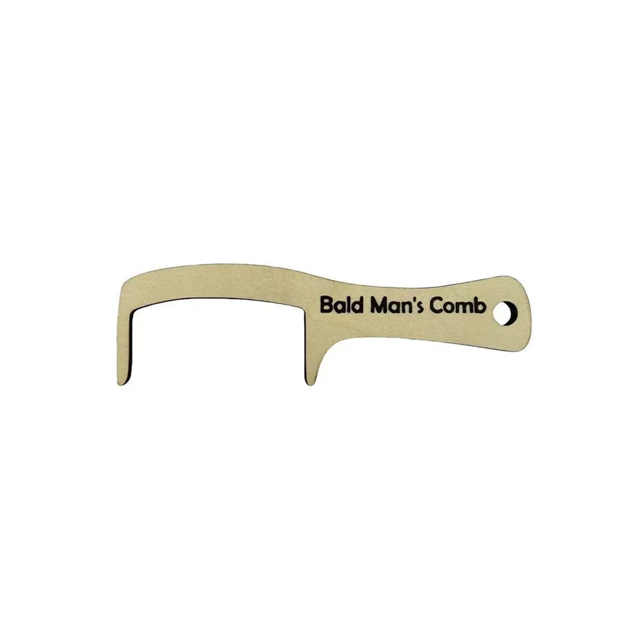Wooden Comb for Bald Men Funny Gift Craft Item Perfect for Gag Presentations Unique Bald Man Care Product