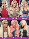 220% Density 613 Honey Blonde Body Wave Lace Front Wig 40 42 Inch 13x4 HD Transparent Lace Front Wig For Women 13x6 Brazilian Human Hair Pre Plucked Natural Hairline With Baby Hair