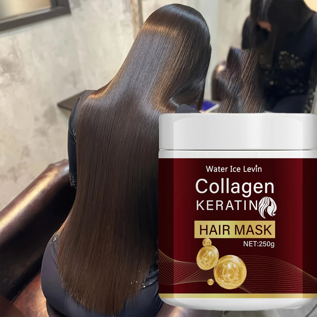 Collagen Keratin Hair Mask, Deeply Nourishes Dry and Damaged Hair, Enhances Elasticity—Rich in Moroccan Argan Oil, Deeply Moisturizes and Softens