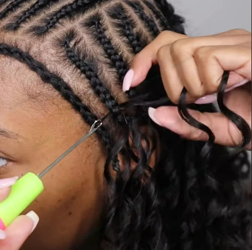 Virgin Brazilian Feather Human Hair Bundles Miracle Knots Body Wave Knotless Pre Separated Crochet Hair Extensions With Threading High Quality Human Braiding Hair For Creating Various Fashion Crochet Braid Looks