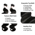 BEEOS Body Wave Bundles With 13x6 HD Lace Frontal Human Hair Wigs Undetectable 3 Bundles With HD Closure Hair Weave Extension
