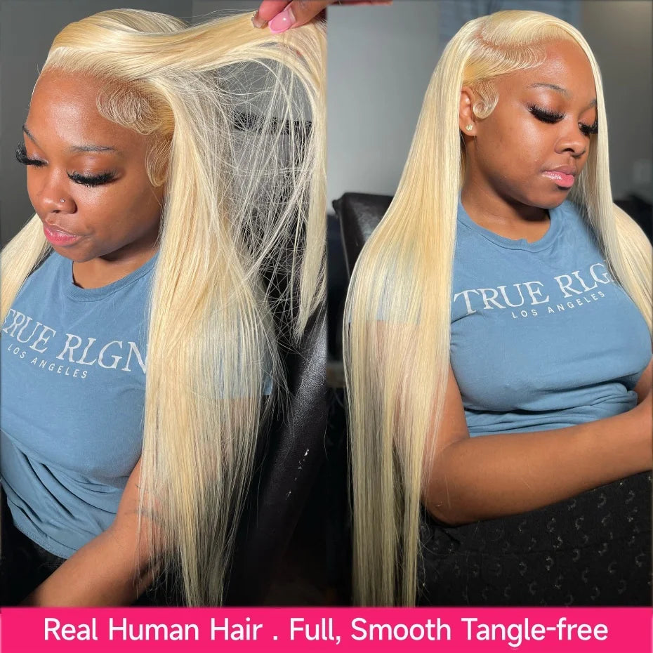 40 42 Inch 360 Full Lace Wig Bone Straight Human Hair Wigs 13x4 13x6 Hd Transparent Lace Frontal Wigs For Women 613 Blonde Color Lace Front Wig Pre Plucked